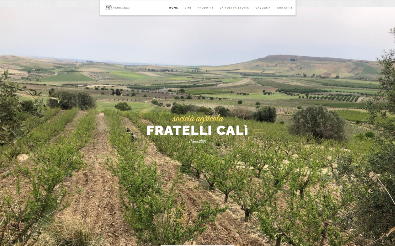 Sito web realizzato per Fratelli Cal&igrave;